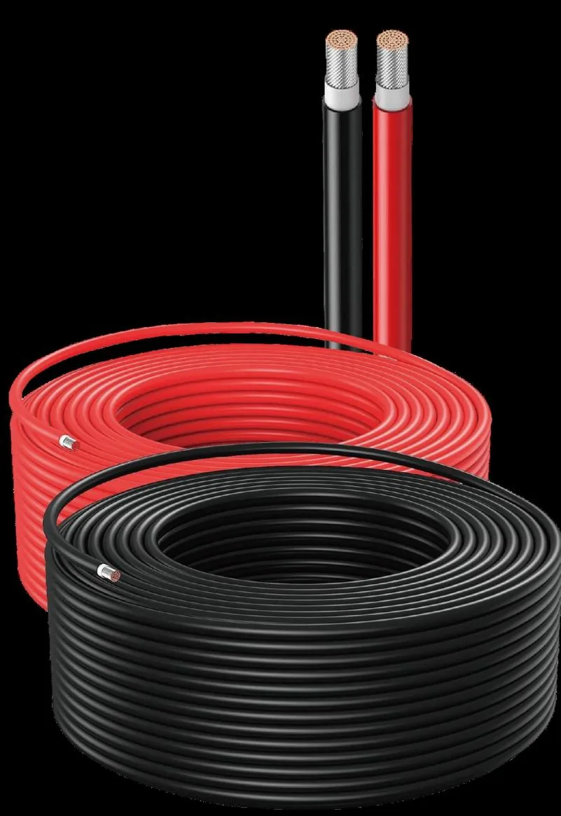 Bobinas de cable fotovoltaico rojo y negro, imagen de producto