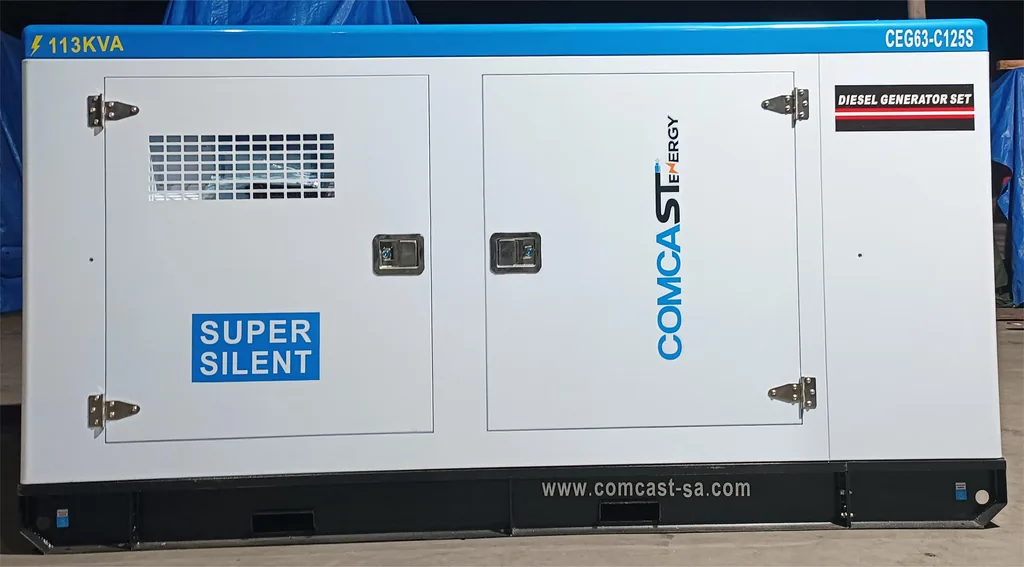 Planta 100 kW, vista lateral de servicio