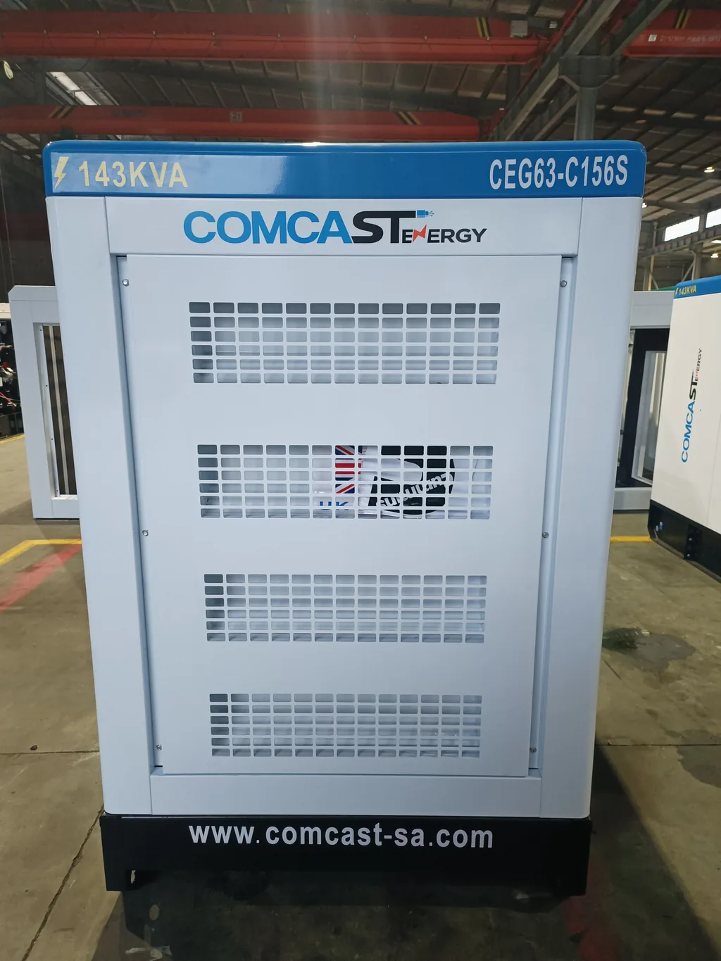 Planta 125 kW, vista del radiador