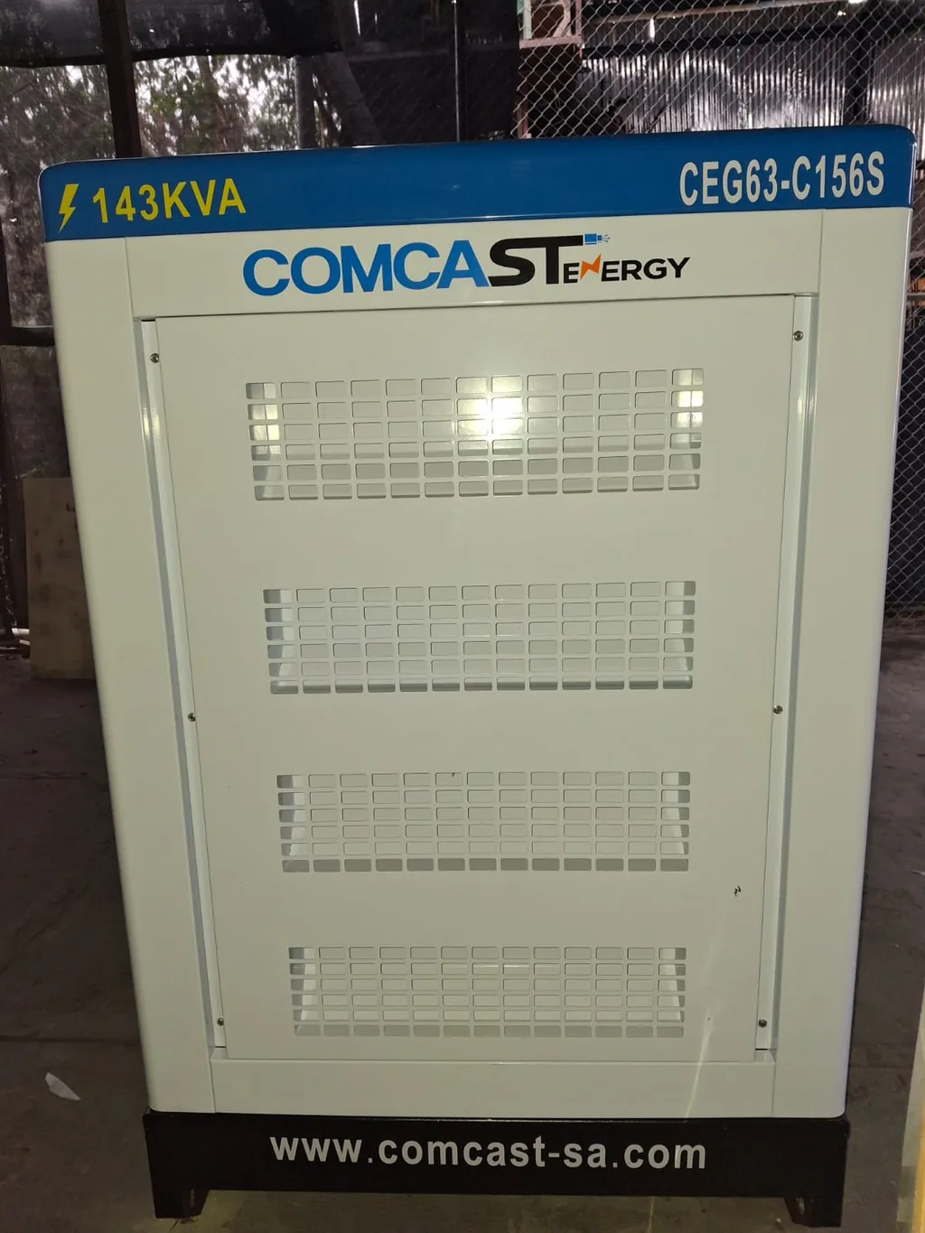 Planta 125 kW, vista del radiador