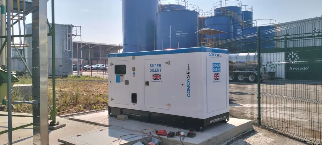 Planta 150 kW Super Silent instalada en planta industrial