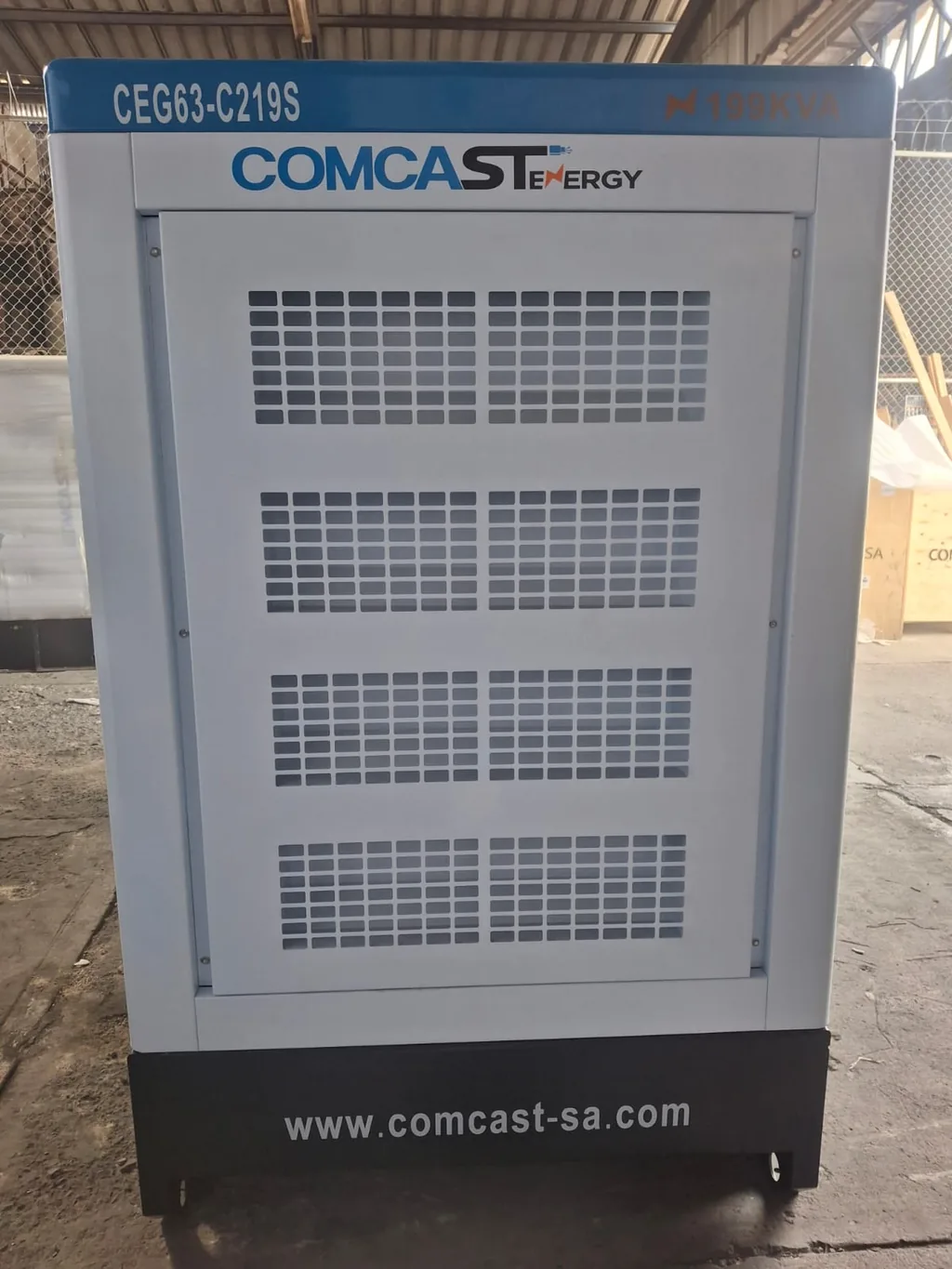 Planta 175 kW, vista del radiador