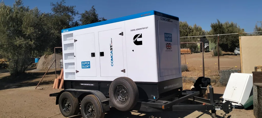Planta montada en remolque en terreno, planta de 175 kW